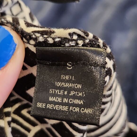 Fab'rik black and cream geometric palazzo pants size S! - Picture 7 of 14